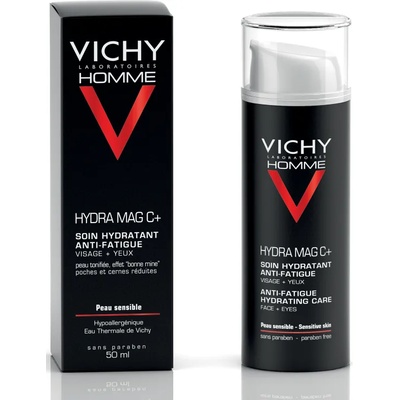 Vichy Укрепващ гел-крем за мъже за чувствителна кожа, VICHY Homme Hydra Mag C + Anti-Fatigue 2-In-1 Moisturiser