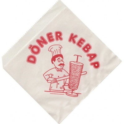 Papírové sáčky na kebab 16 x 16 cm [500 ks] (71545)