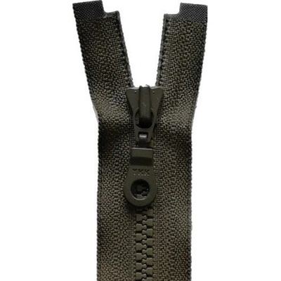 YKK VISLON® zip kostěný dělitelný, zelený tmavý olivový - 50 cm