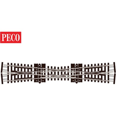 Peco N výhybka SL-E380F křižovatková poloviční, vodivá srdcovka CODE 55