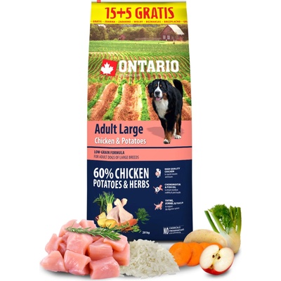 Ontario Adult Large Chicken & Potatoes 20 kg