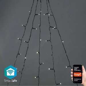 Nedis WIFILXT11W200 - LED Коледна завеса 200xLED/8 функции 5x7м IP65 Wi-Fi Tuya (NE0511)
