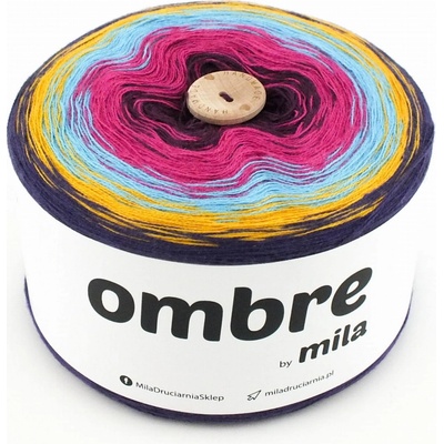 MILA Příze OMBRE Classic 1200m/3nitky M012R - Papoušek II.