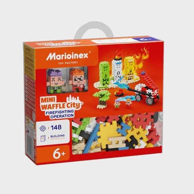 Marioinex Мини вафлен конструктор Marioinex " Акция - гасене на пожар" , 148 части