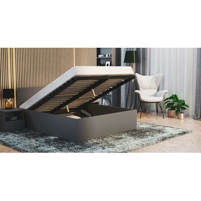 DobreSNY Panama se zvedacím dřevěným roštem šedá šedá – Zboží Dáma