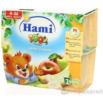 Hami 100% Ovocie Jablko a banán 4 x 100 g