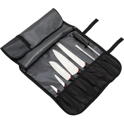 GIESSER Чанта за ножове на шеф готвач Giesser, 7бр. ножове + точило, PrimeLine (GIE.8298.b.pl)