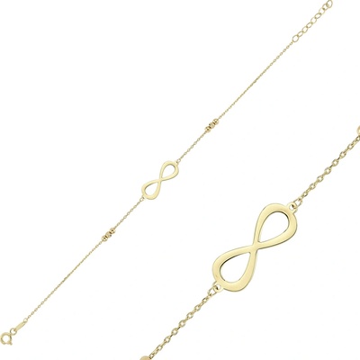 Lillian Vassago zlatý řetízkový se symbolem nekonečna LLV46-GB046
