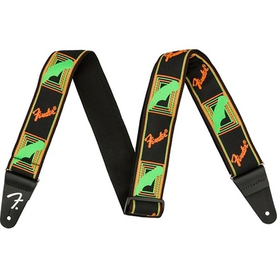 FENDER Колан за китара Monogrammed Strap Green/Orange by Fender