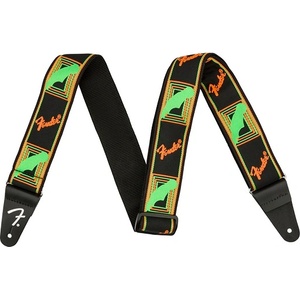 FENDER Колан за китара Monogrammed Strap Green/Orange by Fender