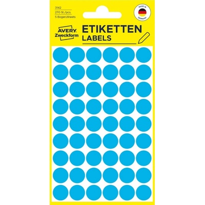 Avery Zweckform 3142 Samolepící kolečka 12 mm 270 ks modré