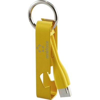 Renkforce RF-6721080 USB 2.0 USB-A zástrčka USB-C ® zástrčka 0,15m žlutý