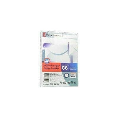 Obálka bílá samolepící C6 50ks 114x162mm