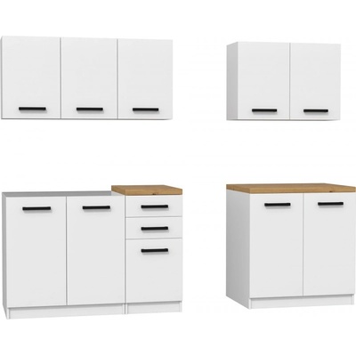 Topeshop KUCHNIA SET 200 BIEL sada nábytku do kuchyně/jídelny