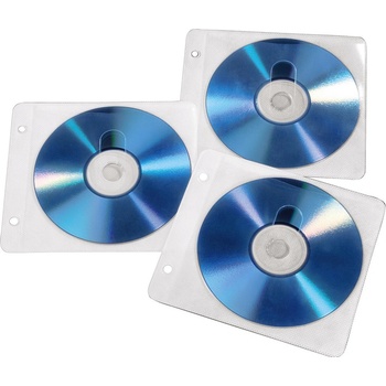 Hama obal na 2 CD/DVD, pre krúžkové zakladače, biely, balenie 50 ks (cena za balenie) - HAMA 84101