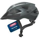 ABUS road bike helmet Macator - sporty bike helmet for beginners - also for pigtail wearers - for men and women - shiny gray, size S - 67328 (67328)
