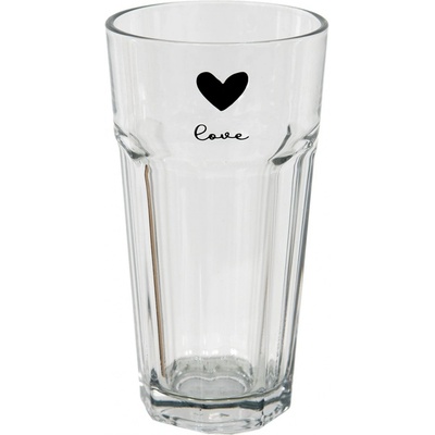 Clay Vysoká sklenička se srdíčkem Love Birds Ø 8*15 cm re & Eef 320 ml