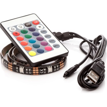 OPTY led лента 50 см, usb, 15 светодиода, дистанционно управление, 20 цвята, самозалепваща се (50sr)