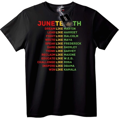 NOONEBRAND Тениска Herои на Juneteenth - 4XL, Black