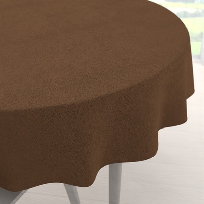 Biante Okrúhly obrus/imitácia brúsenej kože Alcantara ALC-022 Hnedý Ø 50 cm