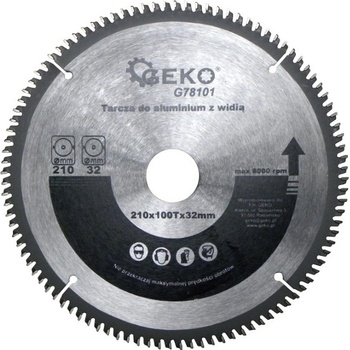 GEKO Kotouč řezný na hliník, 210x32 mm 100T, G78101
