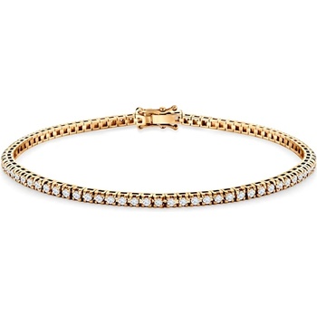 SAVICKI Тенис гривна Luminy 2, 3 мм: злато, бели сапфири