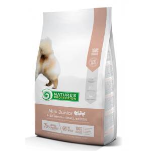 AKVATERA Nature's Protection DOG - Mini Junior, висококачествена храна за подрастващи кученца от малките породи от 8 месеца, Литва - 7.5 кг