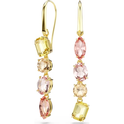 Swarovski Pozlátené asymetrické náušnice s kryštálmi Gema 5737454