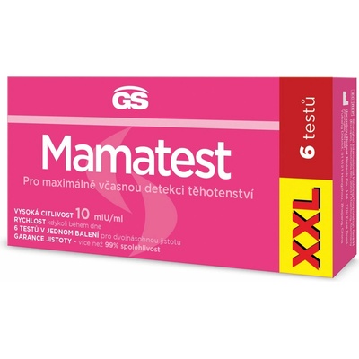 GS Mamatest Těhotenský test 6 ks XXL
