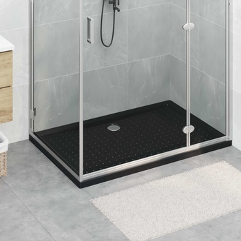 vidaXL Основен трей за душ с точки Черен 120 x 80 x 4 см ABS (42033516)
