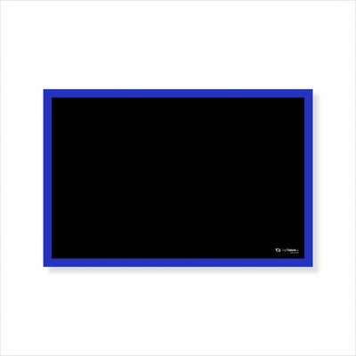 Toptabule.sk KRTCL03 Čierna kriedová tabuľa v modrom drevenom ráme 100 x 200 cm / nemagneticky
