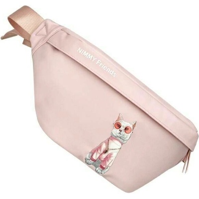 Nimmy Crossbody Glasses Cool Cat taška přes rameno – růžová
