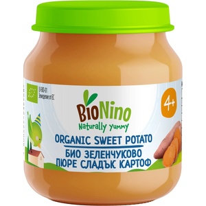 BioNino Био зеленчуково пюре BioNino - Сладък картоф, 4 м+, 120 g (F06030009A0009) - baby