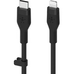 Belkin MFI сертифициран USB-C към Lightning кабел за Apple устройства с Lightning порт - Belkin BoostCharge Flex USB-C to Lightning Cable PD 20W (черен) (300 см) (CAA009bt3MBK)