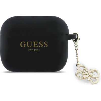 Guess 4G Charm силиконов калъф за AirPods Pro 3 черен (GUAP3LECG4K)