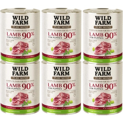 Wild Farm Pure Mono Lamb Puppy 6 x 800 g