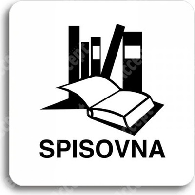 ACCEPT Piktogram spisovna - bílá tabulka - černý tisk bez rámečku