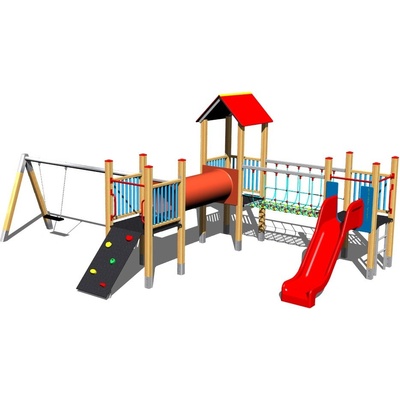 Playground System zostava so šmýkačkou a hojdačkou 4U306D