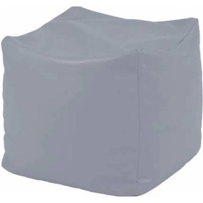 Pufrelax Пуф, 80л. , Табуретка Куб - Panama Grey, Перящ се калъф, Водоустойчив, Пълнеж от Полистиролни перли