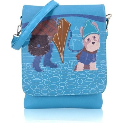 Kabelka Little Dog crossbody modrá