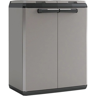 Keter Split Cabinet Basic Recyklačný kôš - sivý 9736