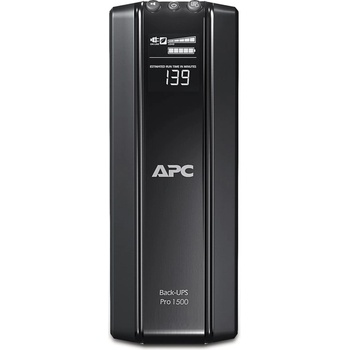 APC BR1500GI, line-interactive, 1500 VA / 865 W, 10×IEC C13, USB, RS-232, AVR, LCD, черен (BR1500GI)