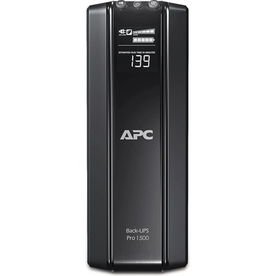 APC BR1500GI, line-interactive, 1500 VA / 865 W, 10×IEC C13, USB, RS-232, AVR, LCD, черен (BR1500GI)