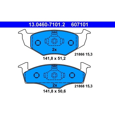 Sada brzdových destiček, kotoučová brzda ATE 13.0460-7101.2