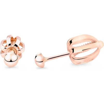 Cutie Jewellery Kôstkové náušnice z ružového zlata Z5003-30-X-4