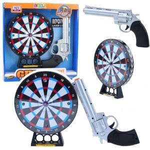 LEAN Toys Laser revolver with light and sound target