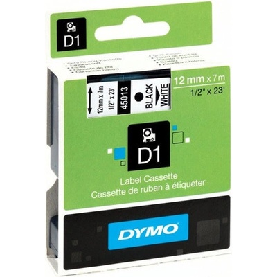 DYMO páska D1 12mm x 7m, čierna na bielej 45013
