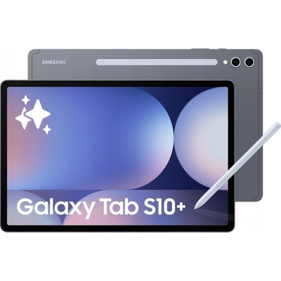 Таблет Samsung Galaxy Tab S10+ 5G (SM-X826BZAPEUE)(сив), 12.4" (31.5cm) Dynamic AMOLED 2X WQXGA+ 120Hz дисплей, осемядрен Mediatek Dimensity 9300+ 3.25GHz, 12GB RAM, 512GB Flash памет (+microSD слот), (SM-X826BZAPEUE)