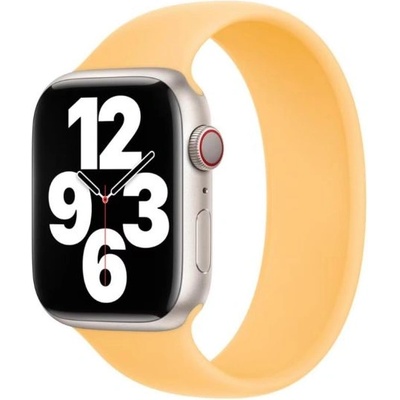 Apple Оригинална силиконова каишка за Apple Watch 44мм, 45мм, 46мм, Ultra, Ultra 2, Ultra 3 49 - Apple Sunglow Solo Loop Band Size 8 (разопакован)