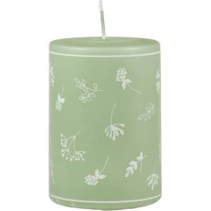 Unipar Зелена свещ , време на горене 48 часа Fleur - Unipar (Fleur Green Pillar 70x100)